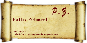 Peits Zotmund névjegykártya